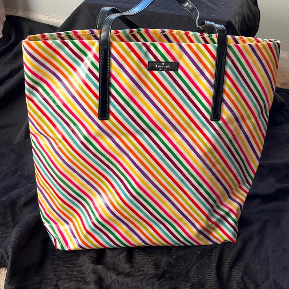 kate spade bon shopper rainbow tote